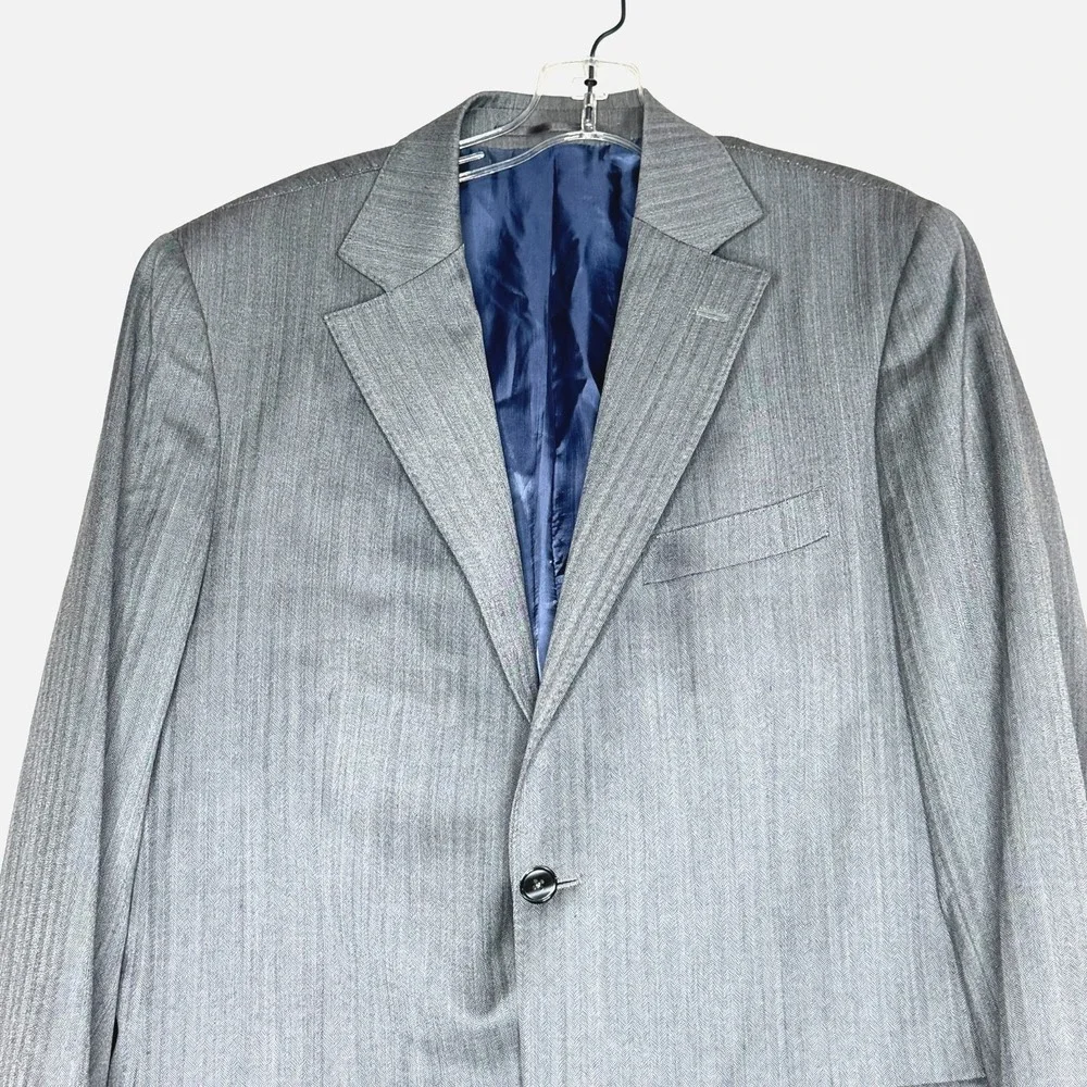 SUITSUPPLY Vitale‎ Barberis Canonico Wool Suit Jacket Blazer 42 Gray Sport Coat